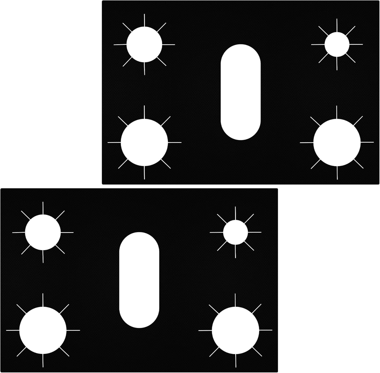 3MIRRORS Stove Top Covers for Gas Burners, Gas Stove Burner Liners for Samsung Stove Top Protector Non-Stick Washable Keep Stove Clean Stove Guard – New Upgraded Cuttable Stove Burner Cover (2PCS)