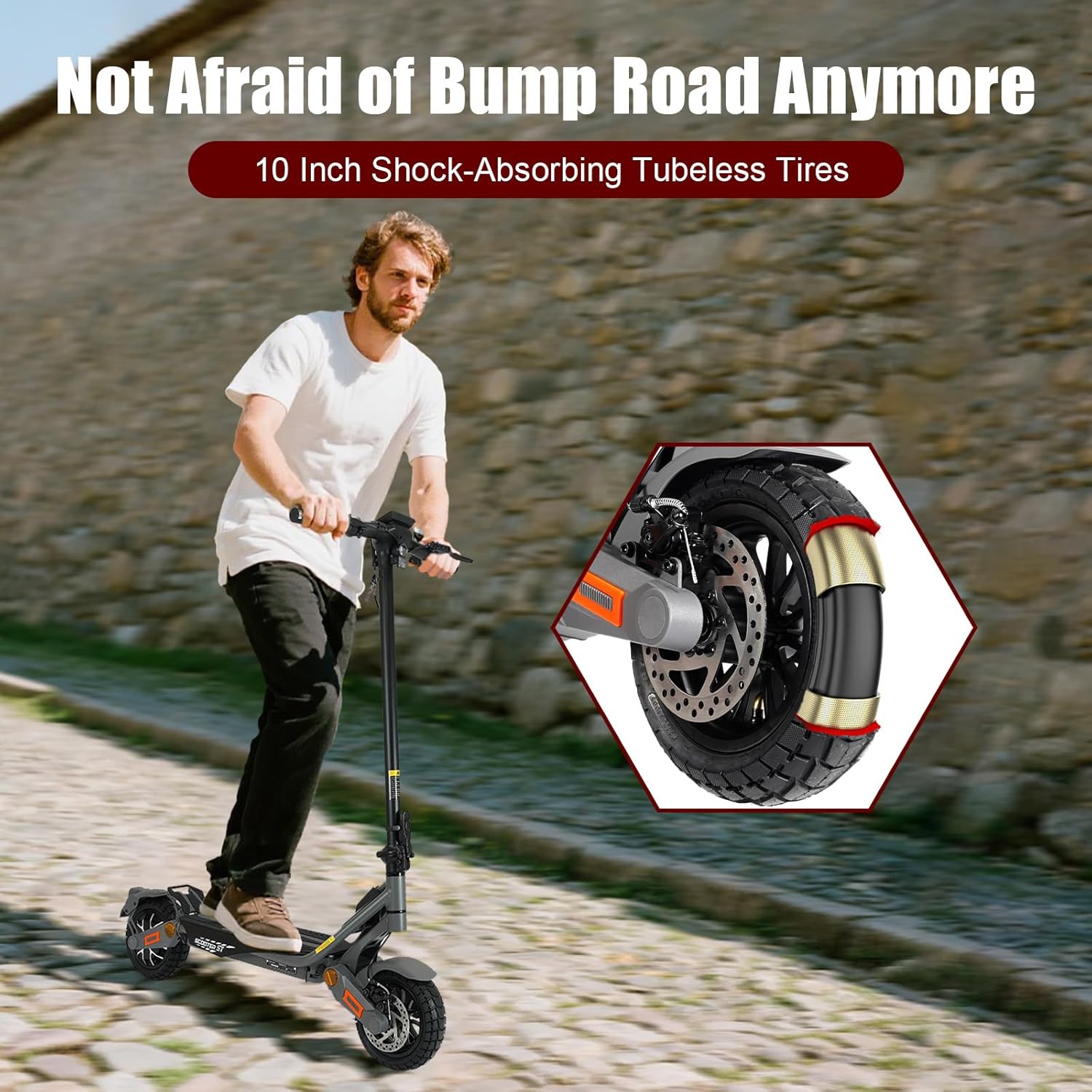 Fast Electric Scooter Adults, 1200/1600/5600W Dual Motor, 35/45/50 Miles Long Range,35/45/50 MPH Top Speed, 10/11" Off-Road Tires E Scooter, Foldable EScooter for Adults and Teens with Dual Suspension - Image 7