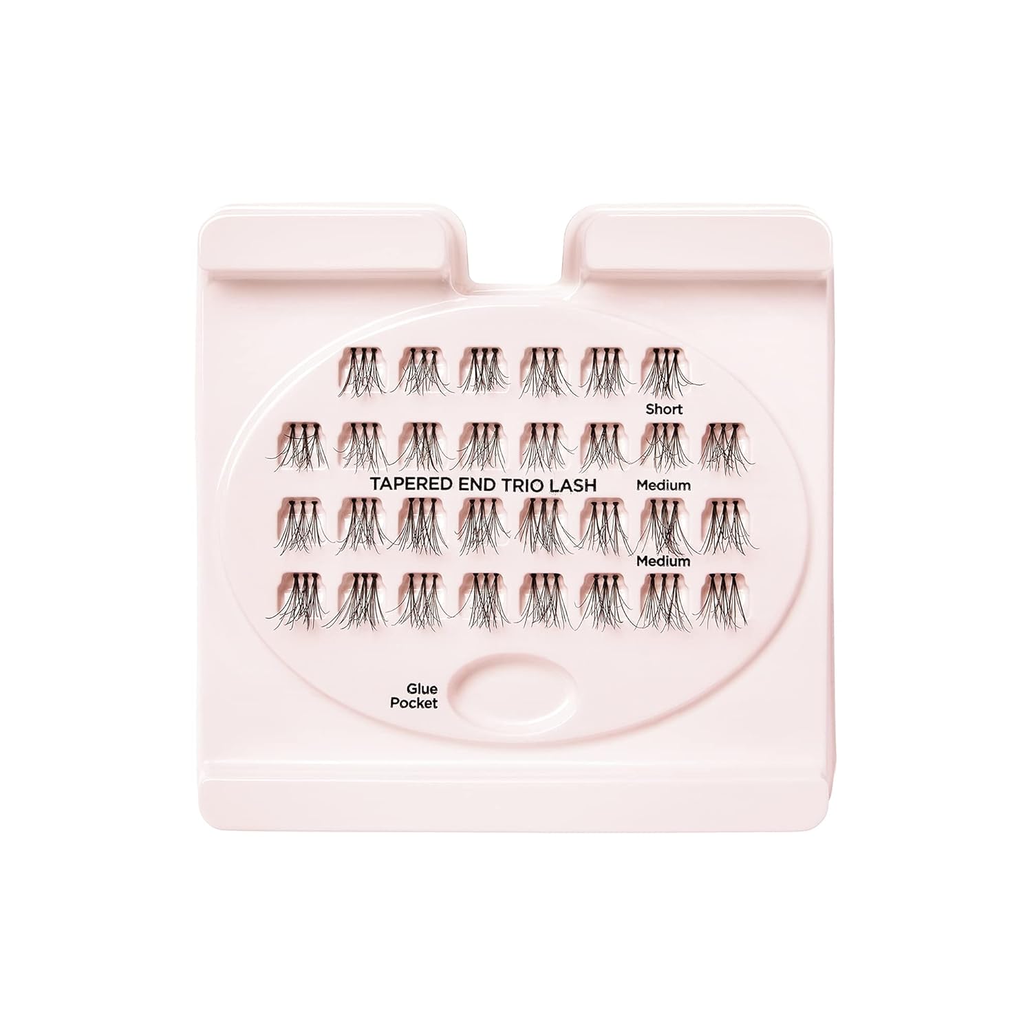 KISS Looks So Natural Trio Lash Combo Pack False Eyelashes, Lash Extension Kit, Short & Medium, Tapered End Technology, 3D Lengths & Angles, Easy Grip Tray, Lash Glue 0.7g, 30 Lash Clusters - Image 5