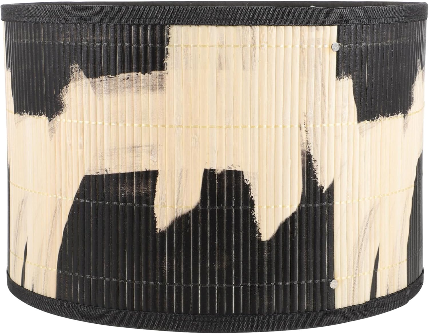 Uonlytech Bamboo Lamp Shade, Vintage Drum Lampshade Chandelier Lamp Cover Replacement Light Accessory for Pendant Floor Light, 30X30x20CM - Image 7