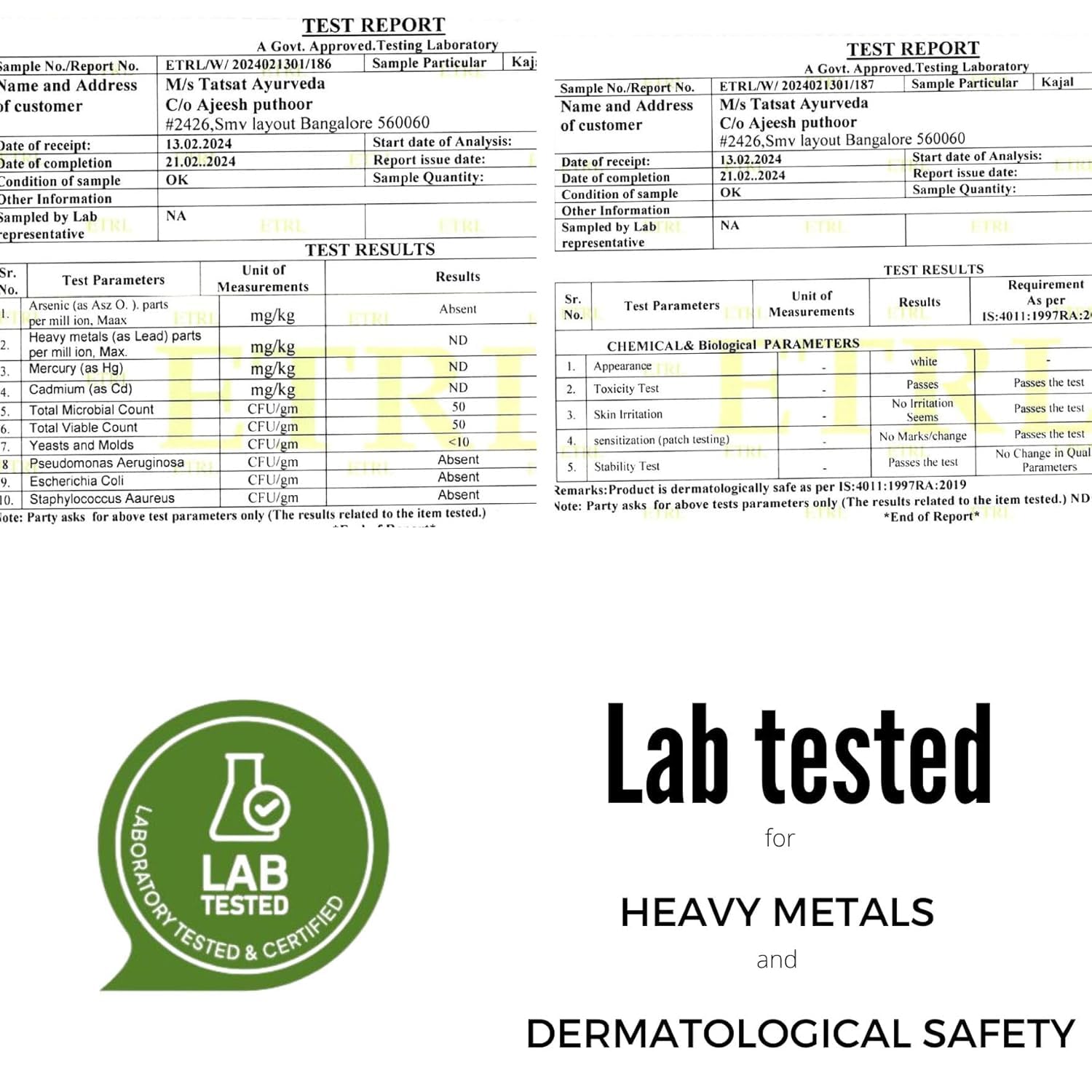 TATSAT - WELLNESS THROUGH AYURVEDA Kajal With Pure Herbs, Medicated Soot And Desi Cow Ghee|Safe For Babies|Lab Tested|No Preservatives, Black, Matte Finish (1 Count (Pack of 1)) - Image 7