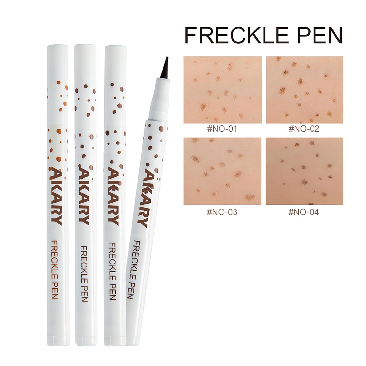 AKARY Freckle Pen Professional Lifelike Face Concealer Point Out Natural Waterproof Longlasting Soft Artificial Freckles Fine Makeup Freckle Pen Life Face Decoration (#02 Natural coffee) - Image 2