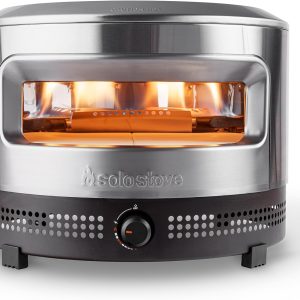 Solo Stove Pi Prime Pizza Oven Outdoor - Gas Pizza Oven Propane - Portable with Cordierite Stone Cooking Surface - Demi-Dome Design - Wide-Mouthed Opening - Stainless Steel