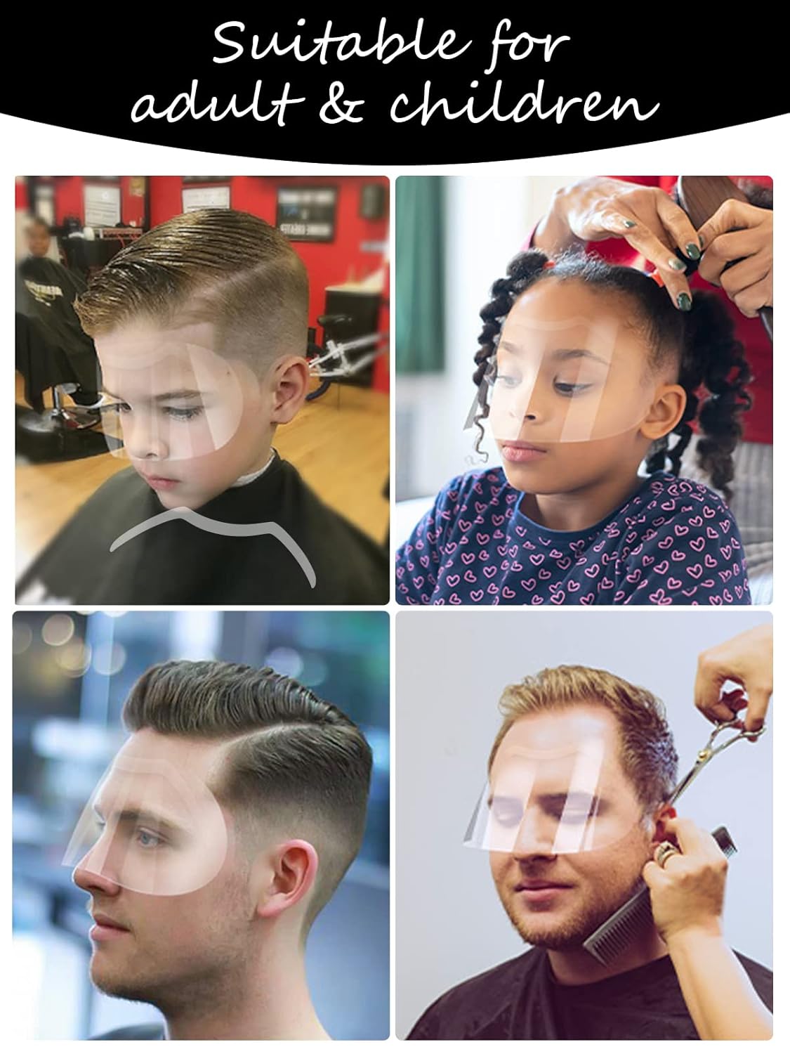 100 PCS Microblading Makeup Shower Face Shields Visors, Disposable Face Shields Masks for Hairspray Salon Supplies and Eyelash Extensions Eye Eyelid Surgery Aftercare - Image 3