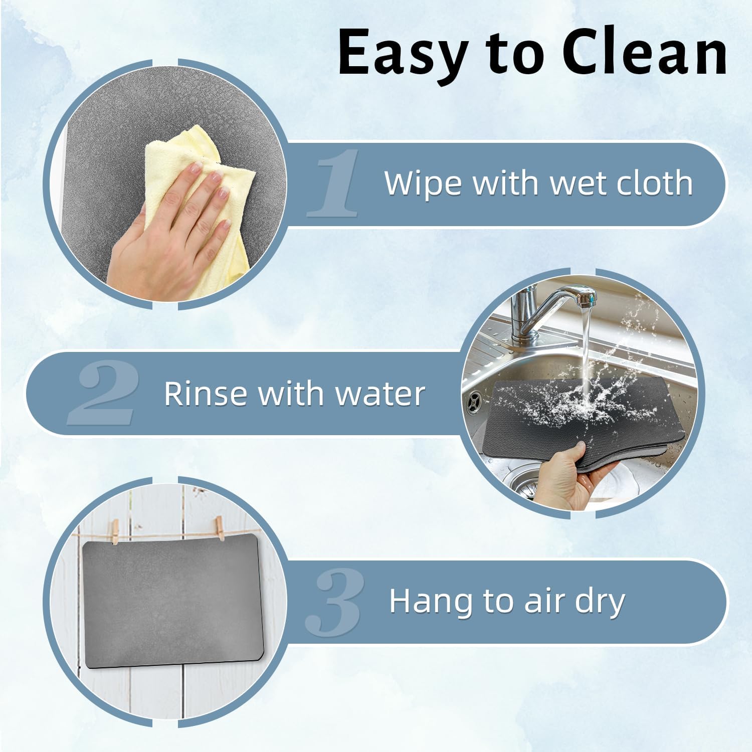 LOPNUR 14"x10" Small Appliance Slider, Appliance Sliders for Kitchen Appliances, 360° Rotating Sliding Tray for Coffee Maker, Heat Resistant Mat Cut to Fit Stand Mixer Air Fryer Microwave, Gray - Image 9