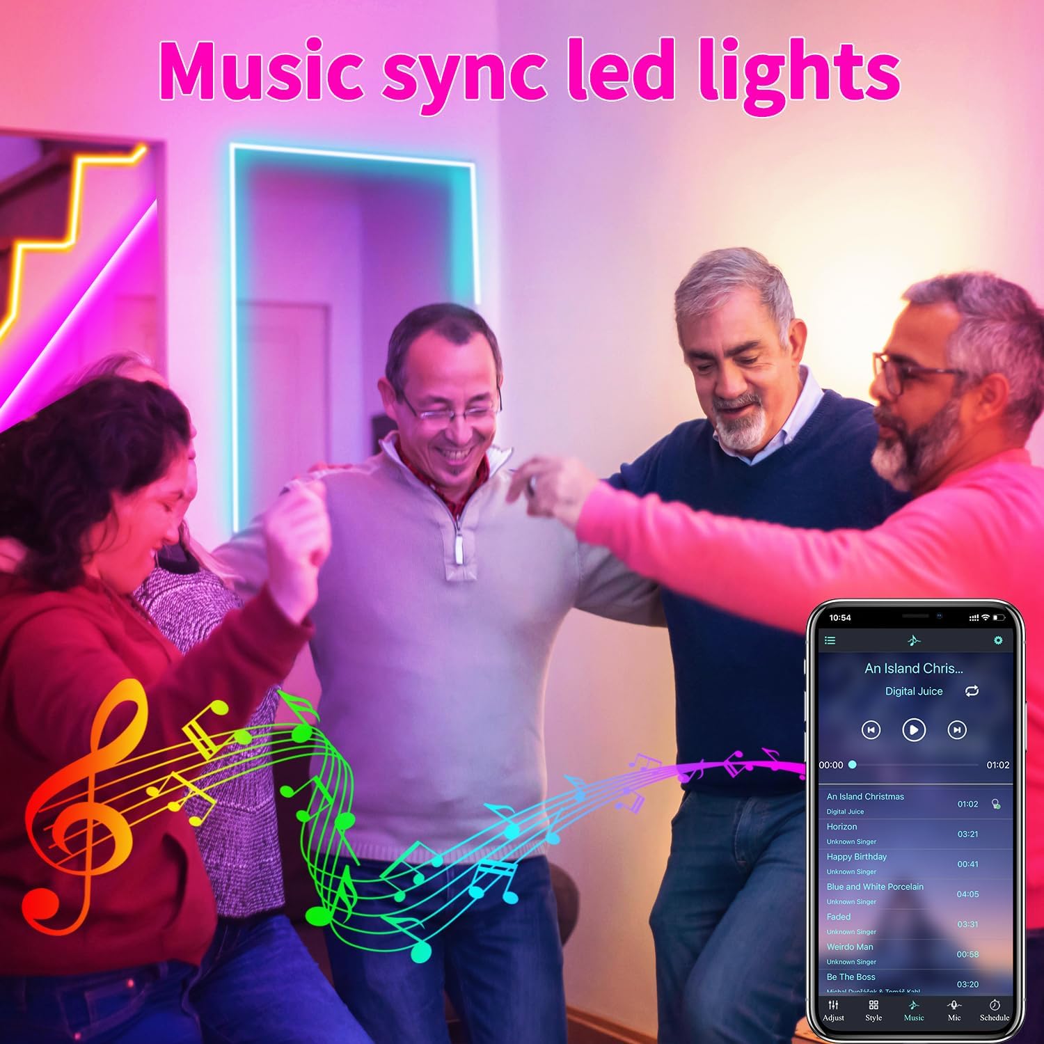 300 ft Outdoor LED Strip Lights Waterproof,IP68 Waterproof LED Light Strips with Remote,App Control Music Sync RGB Outdoor LED Rope Lights,LED Lights for Bedroom,Roof,Deck,(2 Rolls of 150ft) - Image 3