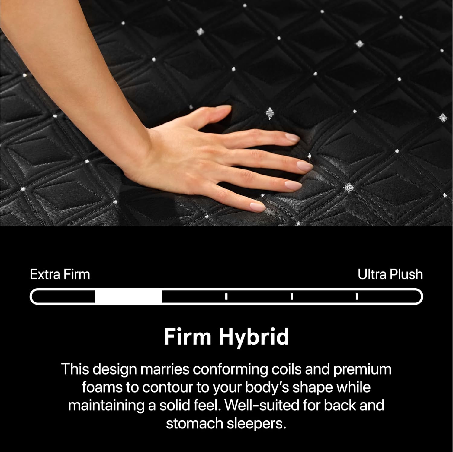 Beautyrest Black Series Three Firm 14.5" King Hybrid Mattress, Cooling Tech, Contouring Comfort, Individualized Support, CertiPUR-US, 100-Night Sleep Trial, 10-Year Limited Warranty - Image 4