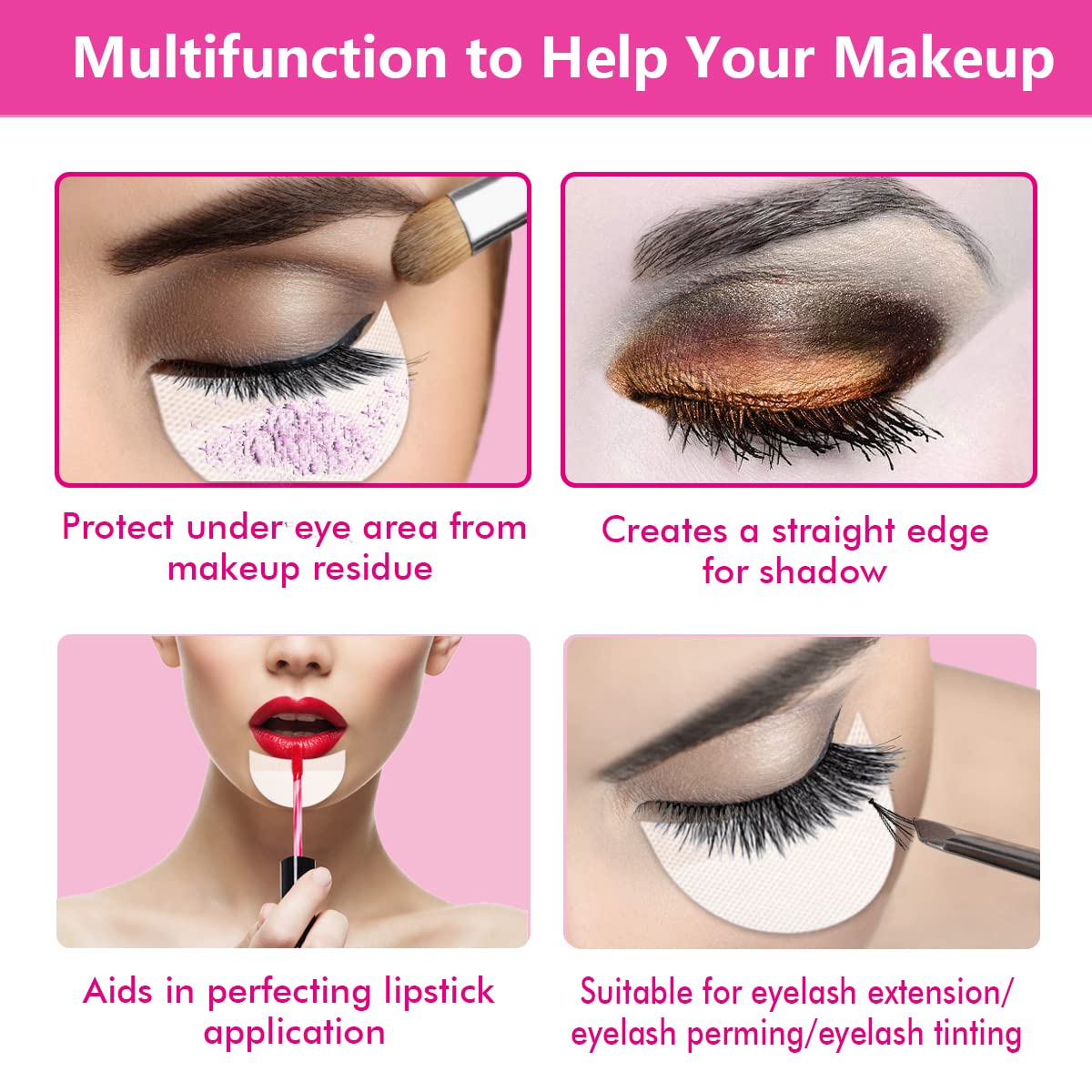 TailaiMei 120 Pcs Eyeshadow Shields, Eyeshadow Stencil for Prevent Makeup Residue, Lint Free Gel Pad for Eyeliner, Eyelash Extensions and Lip Makeup - Image 6