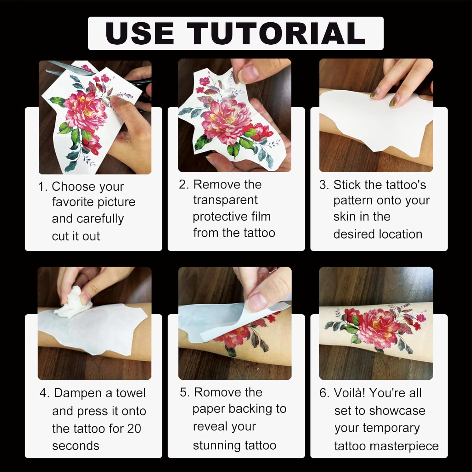 9-Sheet Barbed Wire Temporary Tattoos, Large Edgy Armbands Designs Tattoo Stickers for Men & Women - Waterproof Fake Tattoos for Concerts & Halloween - Image 7