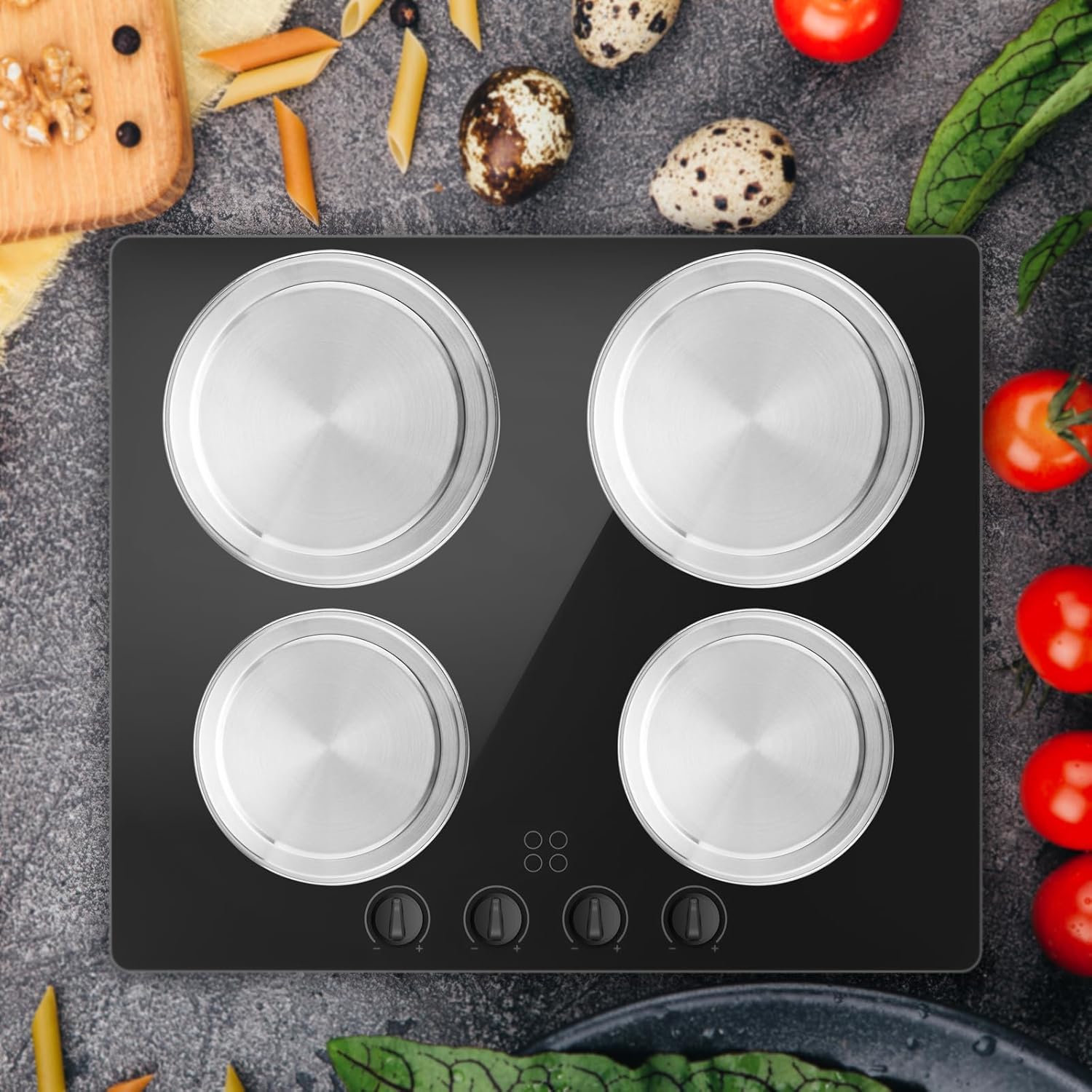 Stove Eye Covers Set of 4, Electric Stove Covers, Stainless Steel Stove Gap Covers Cooker, 2 Pcs 8.2 Inch and 2 Pcs 6.3 Inch Stove Top Covers for Electric Stove - Image 7