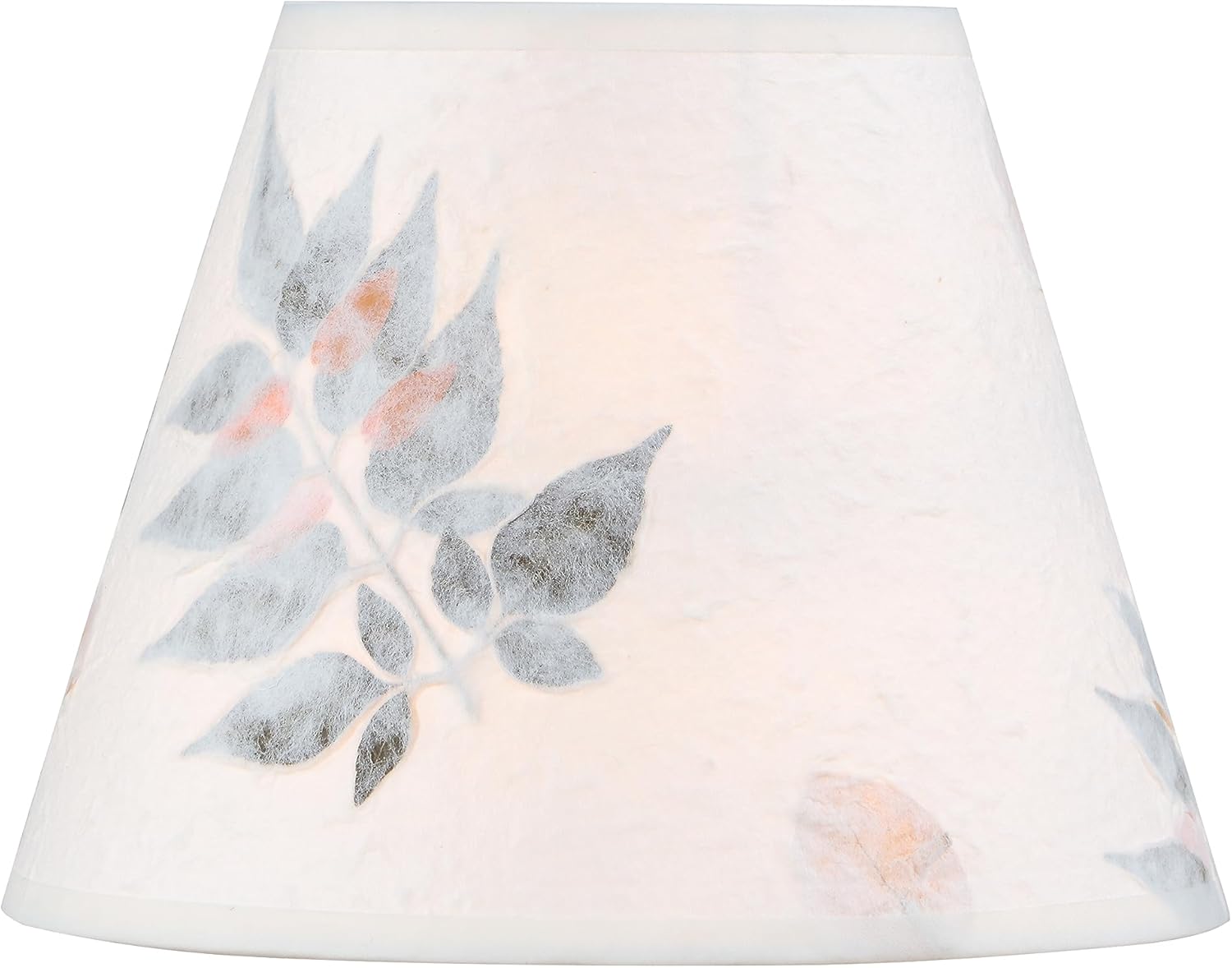 Aspen Creative 56038 Empire Uno Lamp Shade in White with Petal Paper, 5" Top x 9" Bottom x 7" Slant Height, Slip UNO 33mm - Image 2
