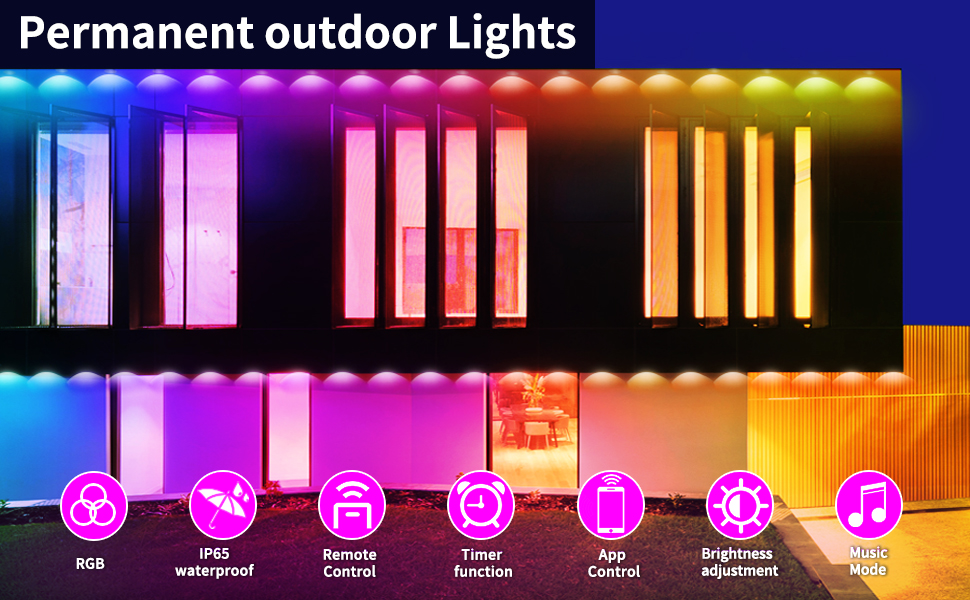 Yocrostar 100ft RGB Eaves Lights