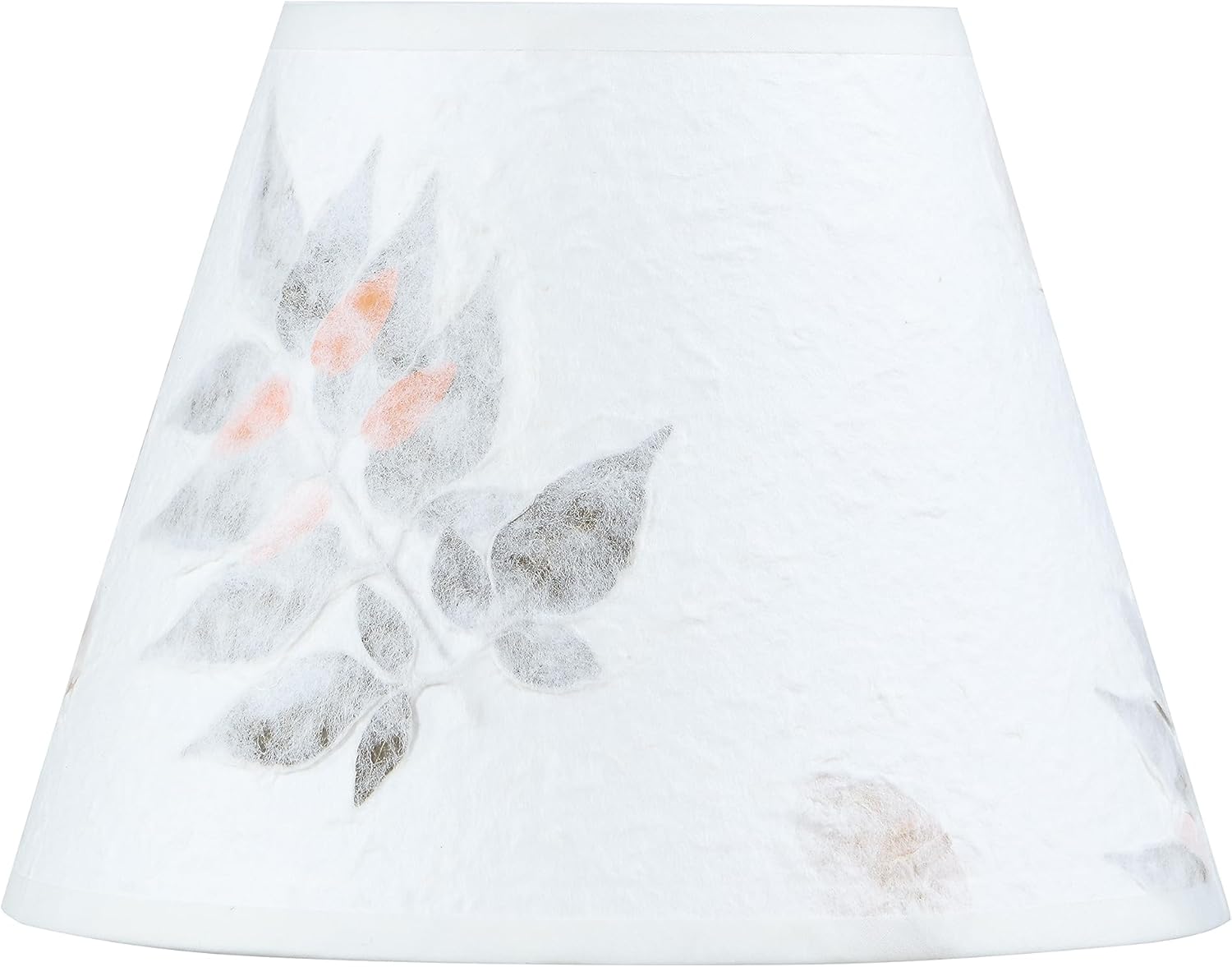 Aspen Creative 56038 Empire Uno Lamp Shade in White with Petal Paper, 5" Top x 9" Bottom x 7" Slant Height, Slip UNO 33mm - Image 3