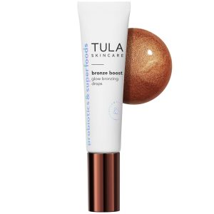 TULA Skin Care Bronze Boost Glow Bronzing Drops - Provides Natural Glow, Evens Skin Tone, Plumps and Hydrates Skin, Contains Niacinamide, Hyaluronic Acid and Green Tea, 1 Fl Oz.