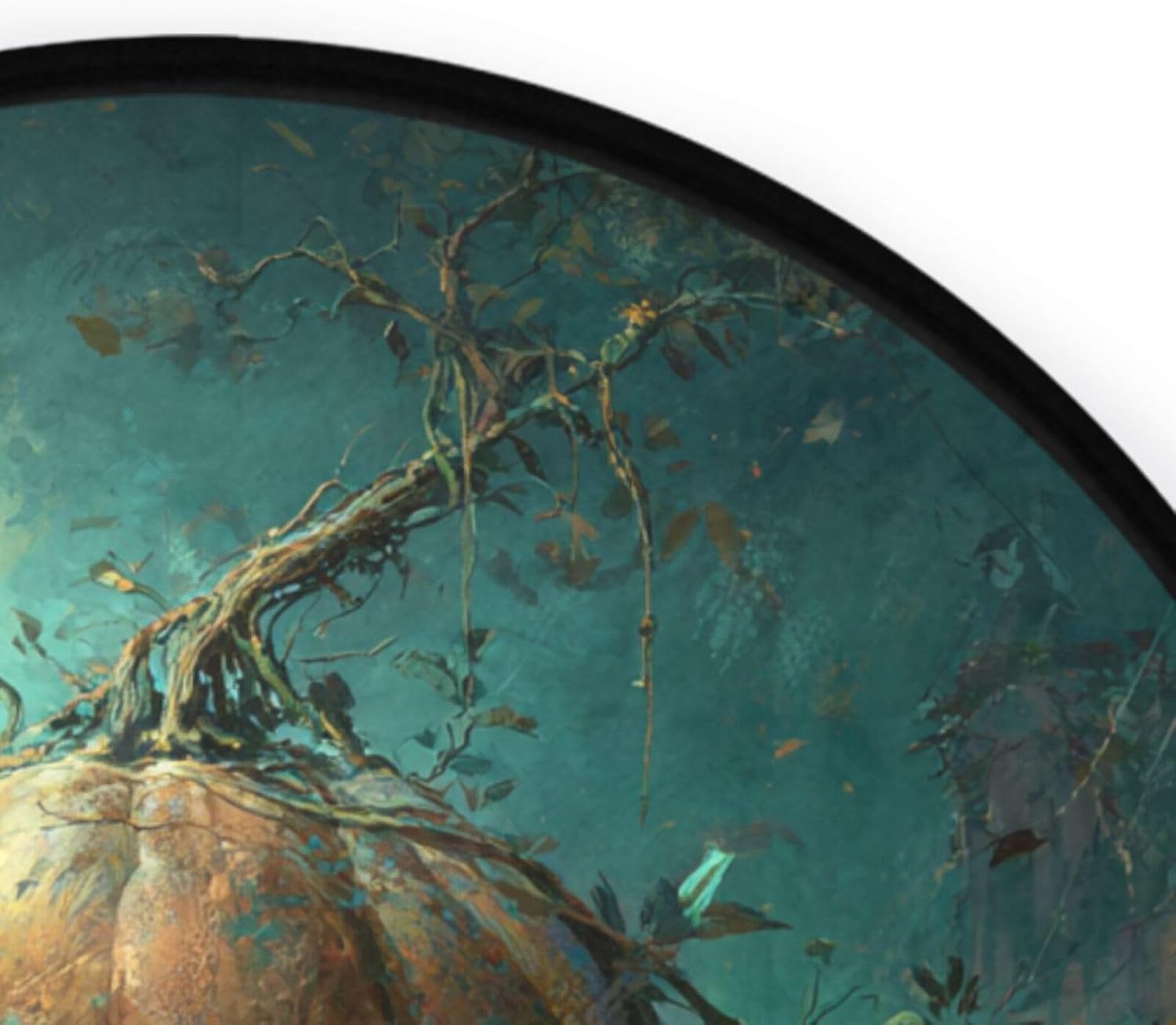 ALAZA Halloween Night Pumpkins Round Floor Mat Non-Slip Absorbent Floor Mat for Living Room Bedroom Study Room,36.2 inch Diameter - Image 5