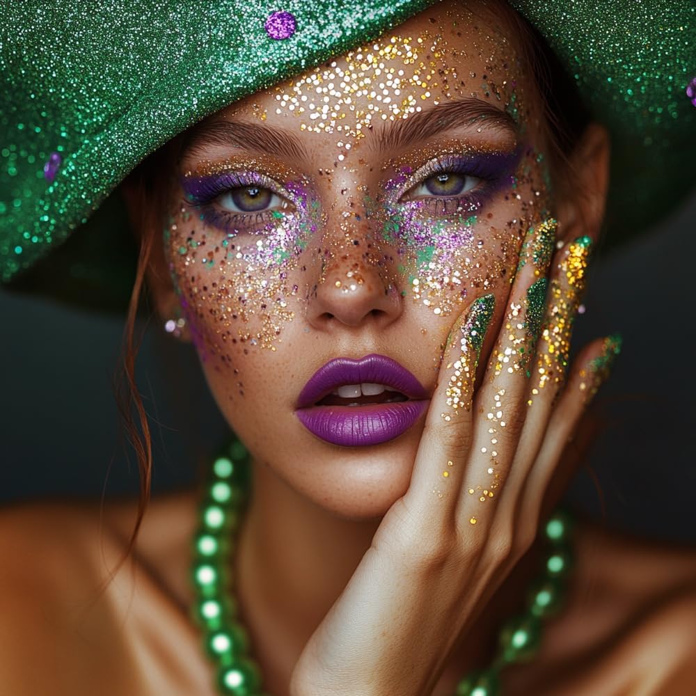 Mysense Purple Body Glitter Stick,Singer Concert Outfit Face Glitter Makeup for Women,Hair Glitter Gel for Kids,Festival Rave Pride Accessories,Mermaid Sequins Chunky Glitter Face Paint,0.56oz - Image 5