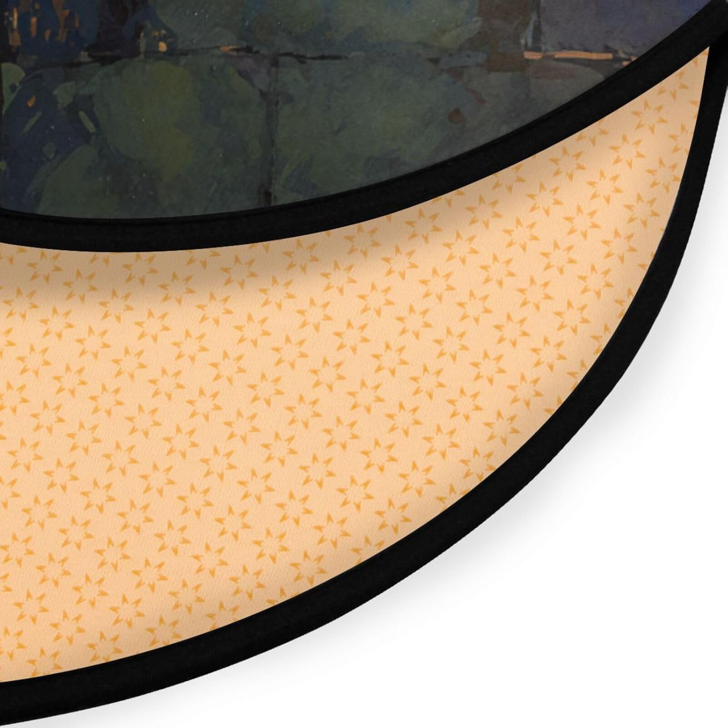 ALAZA Pumpkins at Night Round Floor Mat Non-Slip Absorbent Floor Mat for Living Room Bedroom Study Room,36.2 inch Diameter - Image 4