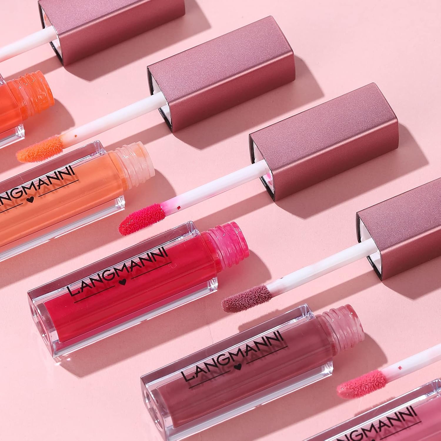 LANGMANNI 12Pcs Lip gloss Collection Makeup Set, Shiny Smooth Soft Liquid Lip Glosses Lip Stain With Rich Varied Colors For Girls And Women Makeup (Glossy-A) - Image 9