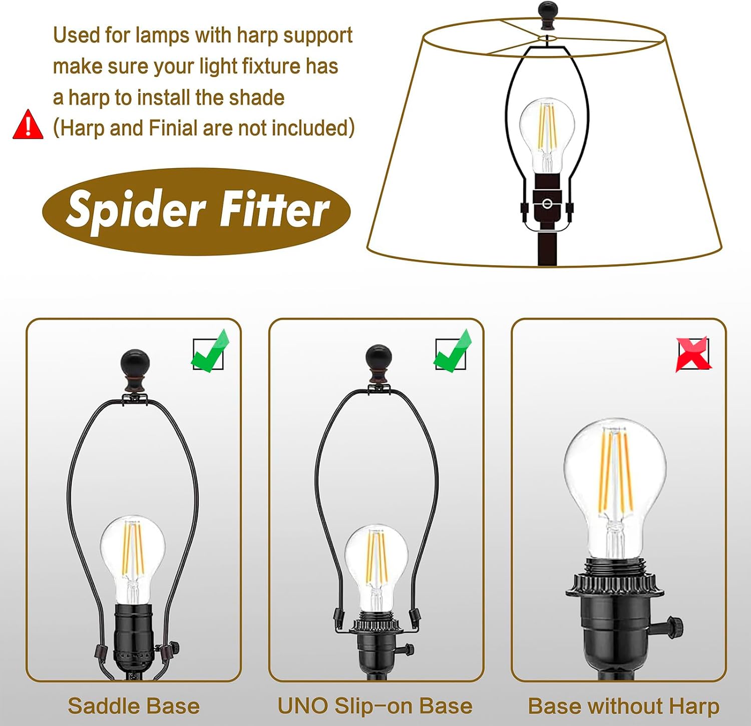 Lamp Shades for Table Lamps,Medium Lamp Shade 7" Top x 13" Bottom x 7.8" Slant Height,Barrel Replacement Lampshade(Spider Fitter), Modern Fabric Pleated Lampshades for Table Lamp 1 Pack(Brown Floral) - Image 5