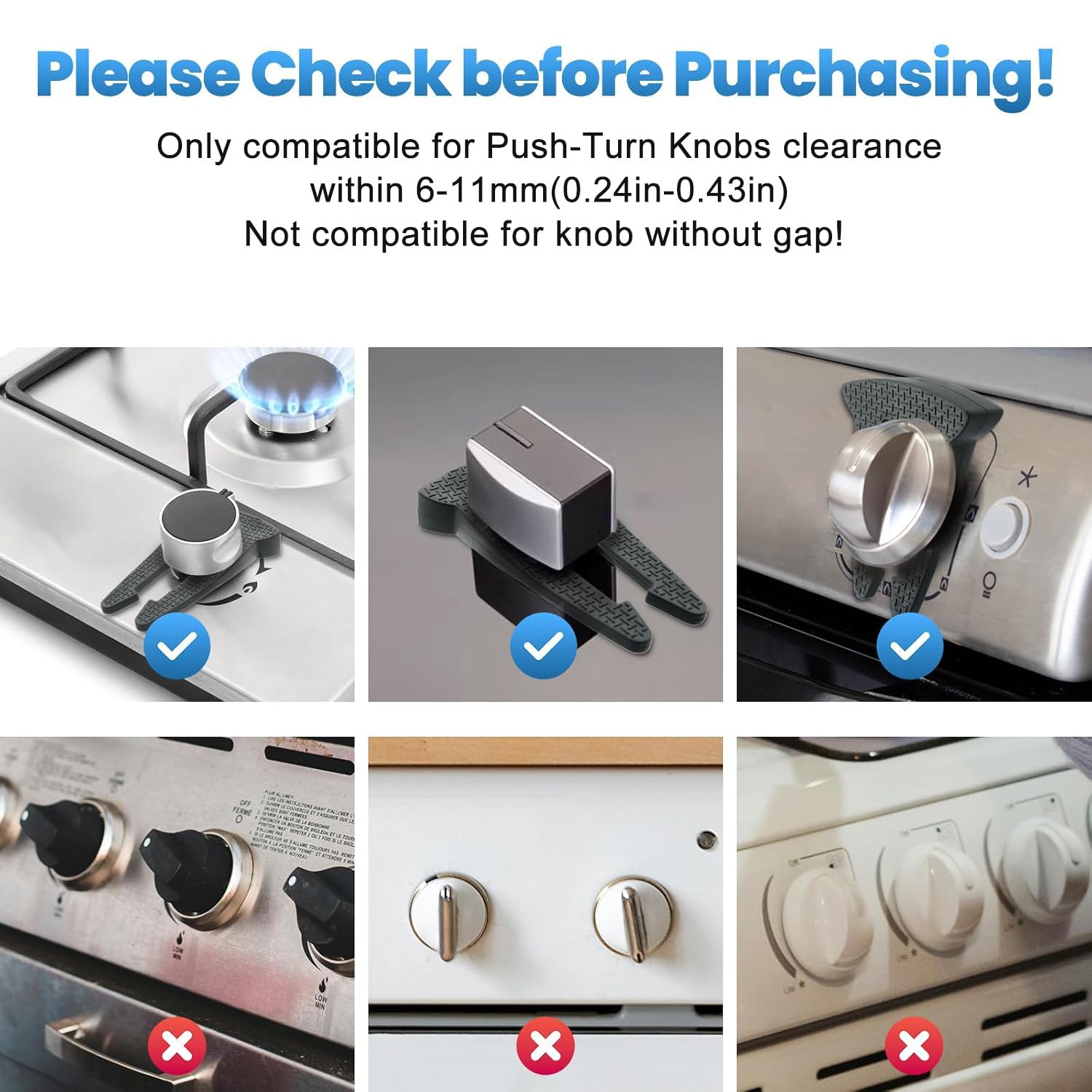 5-Pack Gas Stove Knob Locks for Toddler Safety, Durable Design Knob Safety Covers, Child Proof Oven Knob Locks, Prevent Accidental Touch(Black) - Image 7