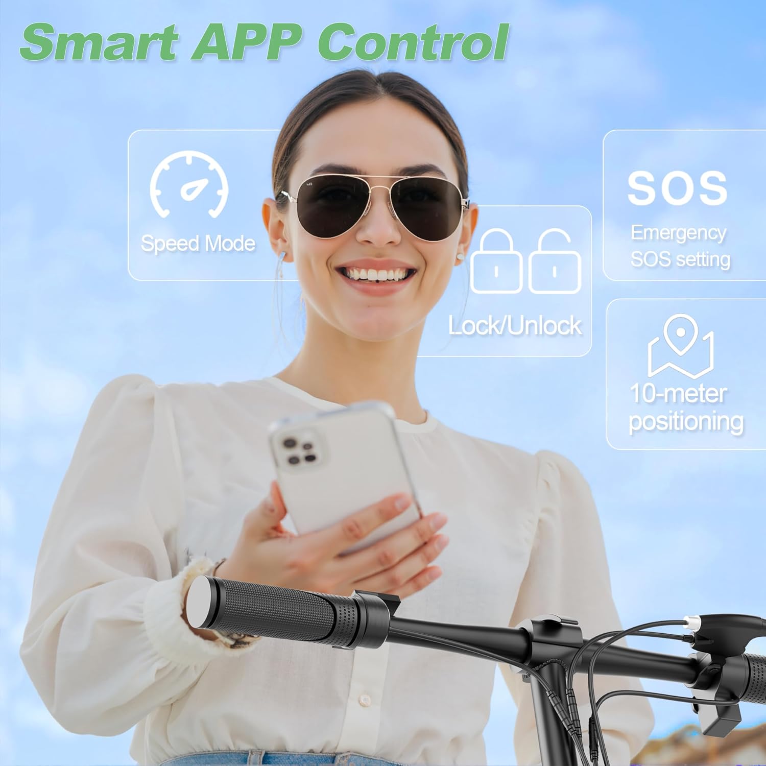 NAVIC Electric Scooter Adults,18/27/49Mile Range,Electric Scooter for Adults,Top Speed 22Mph,350/500W Motor,8.5"/14'' Tires,Foldable e Scooter with Back Basket,APP - Image 6