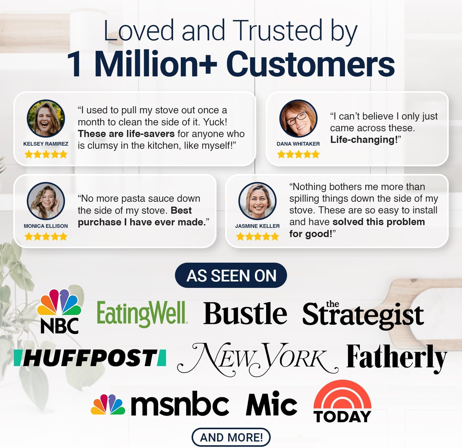 Linda’s Essentials Silicone Stove Gap Covers (2 Pack), Heat Resistant Oven Gap Filler Seals Gaps Between Stovetop and Counter, Easy to Clean Stove Gap Guard (25 Inches, Black) - Image 5