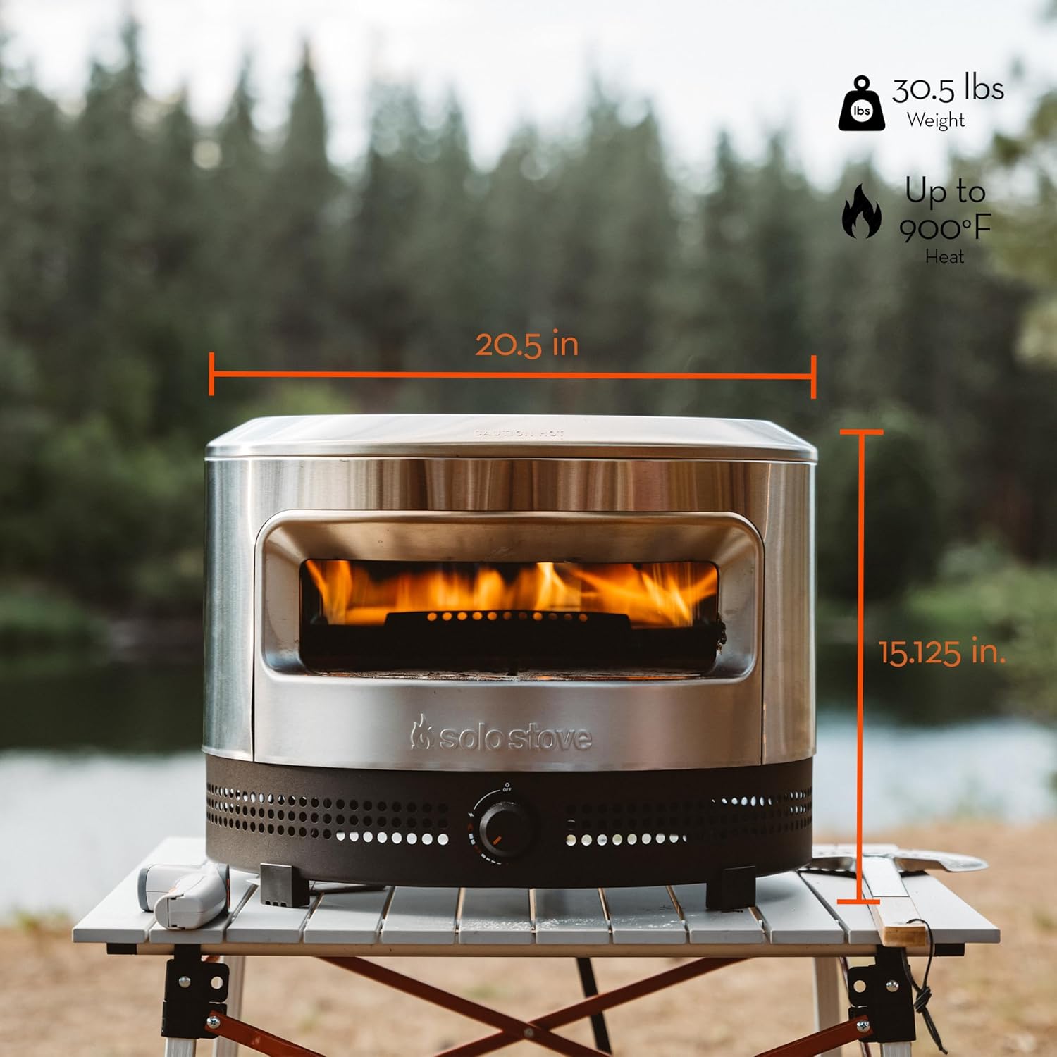 Solo Stove Pi Prime Pizza Oven Outdoor - Gas Pizza Oven Propane - Portable with Cordierite Stone Cooking Surface - Demi-Dome Design - Wide-Mouthed Opening - Stainless Steel - Image 2