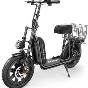 iScooter F7 Electric Scooter Adults, 1000W Powerful Motor, 28 MPH Top Speed & 45 Miles Range, 16'' Fat Tire Scooter for Adults, Detachable Seat & Adjustable Handlebar & APP Electric Scooter with Seat