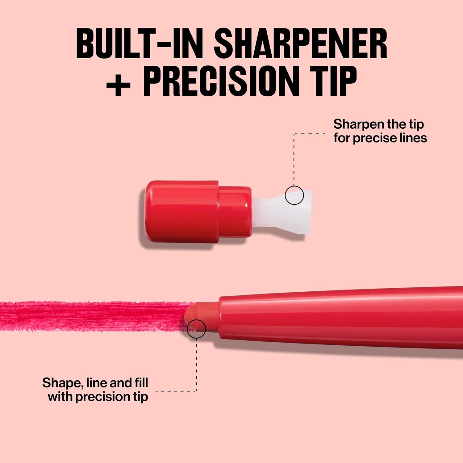 Revlon Colorstay Lip Liner Makeup with Built-in-Sharpener, Longwear Rich Colors, Smooth Application, 670 Wine, 0.01 oz - Image 5