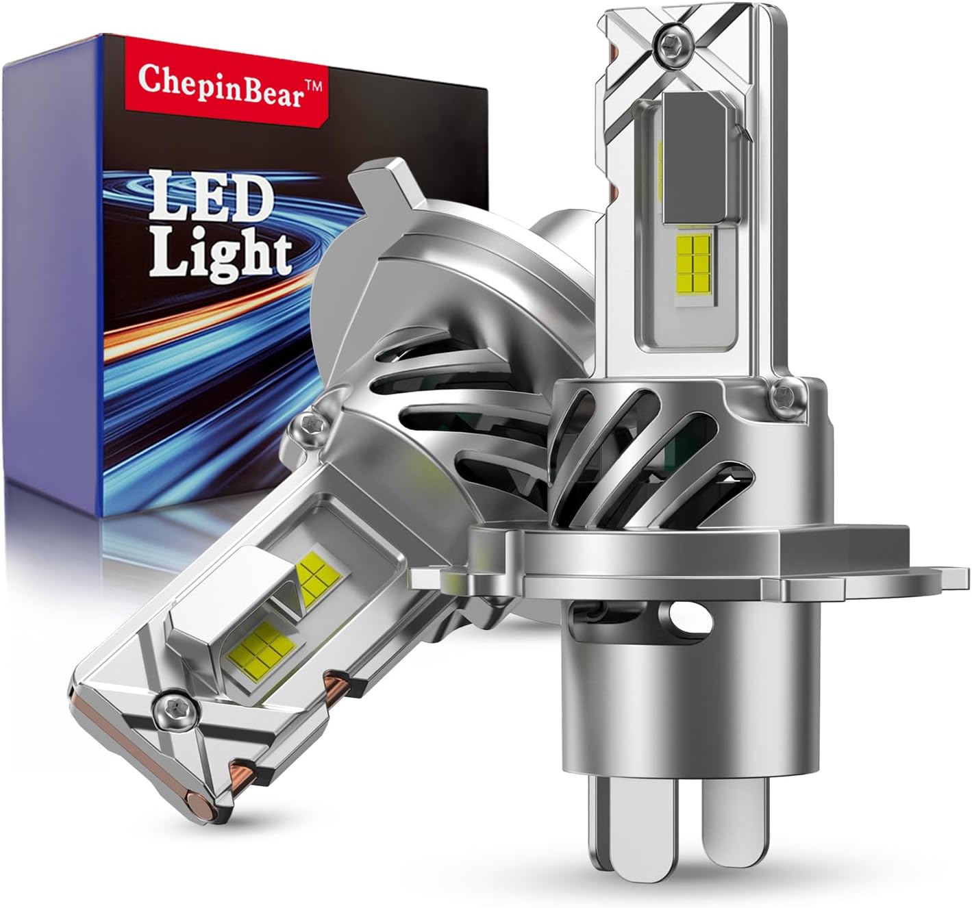 H4 Fog Light Bulbs, 50000 Lumens, 6500K Cool White, 1000% Brightness, IP68 Waterproof, 1:1 Halogen Design, Affordable Fog Light Replacement, Plug and Play, Pack of 2