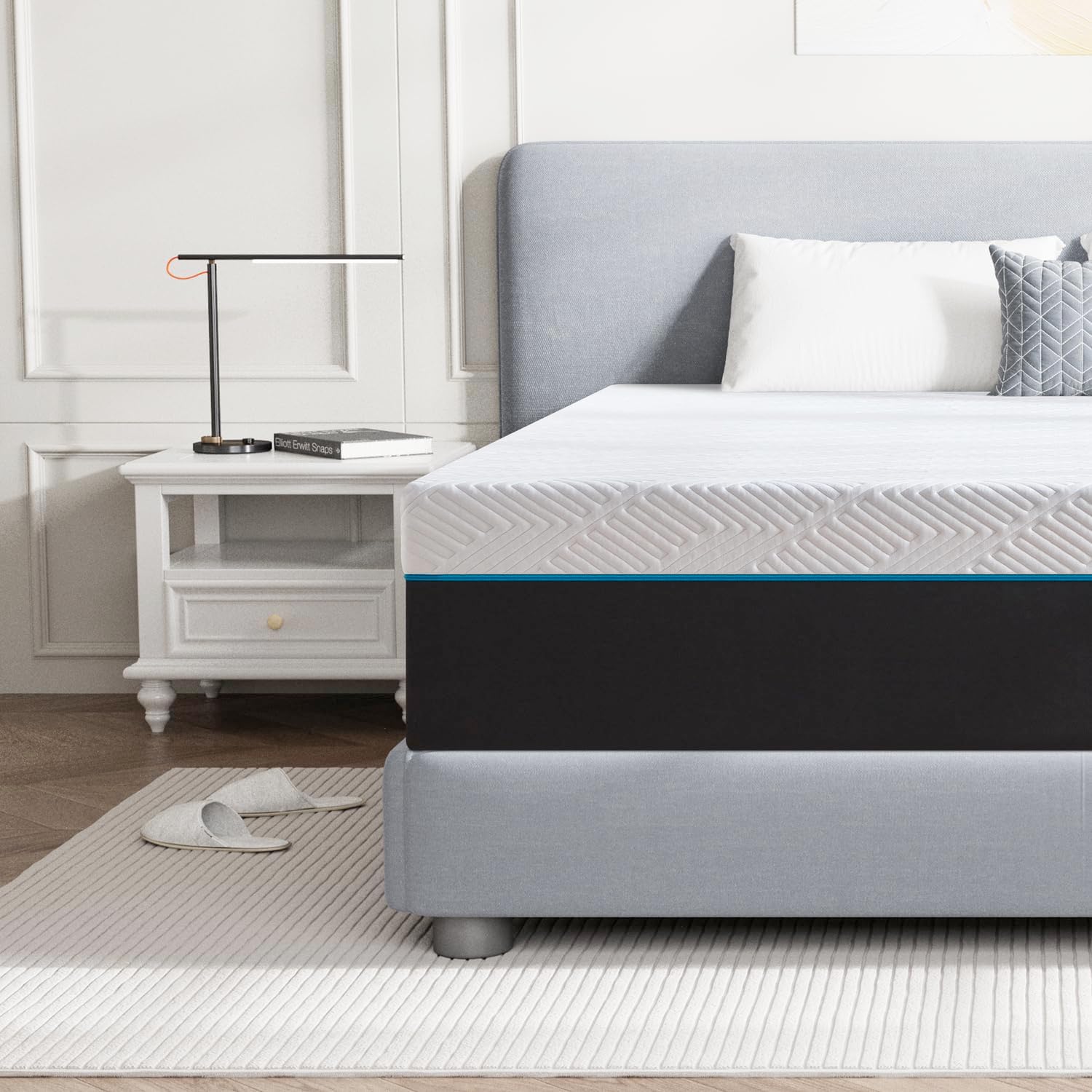 10 Inch Full Size Cooling Memory Foam Mattress - Medium Firm Gel-Infused for Pressure Relief & Cool Sleep, Breathable Comfort in a Box (54''W x 75''L) - Image 5