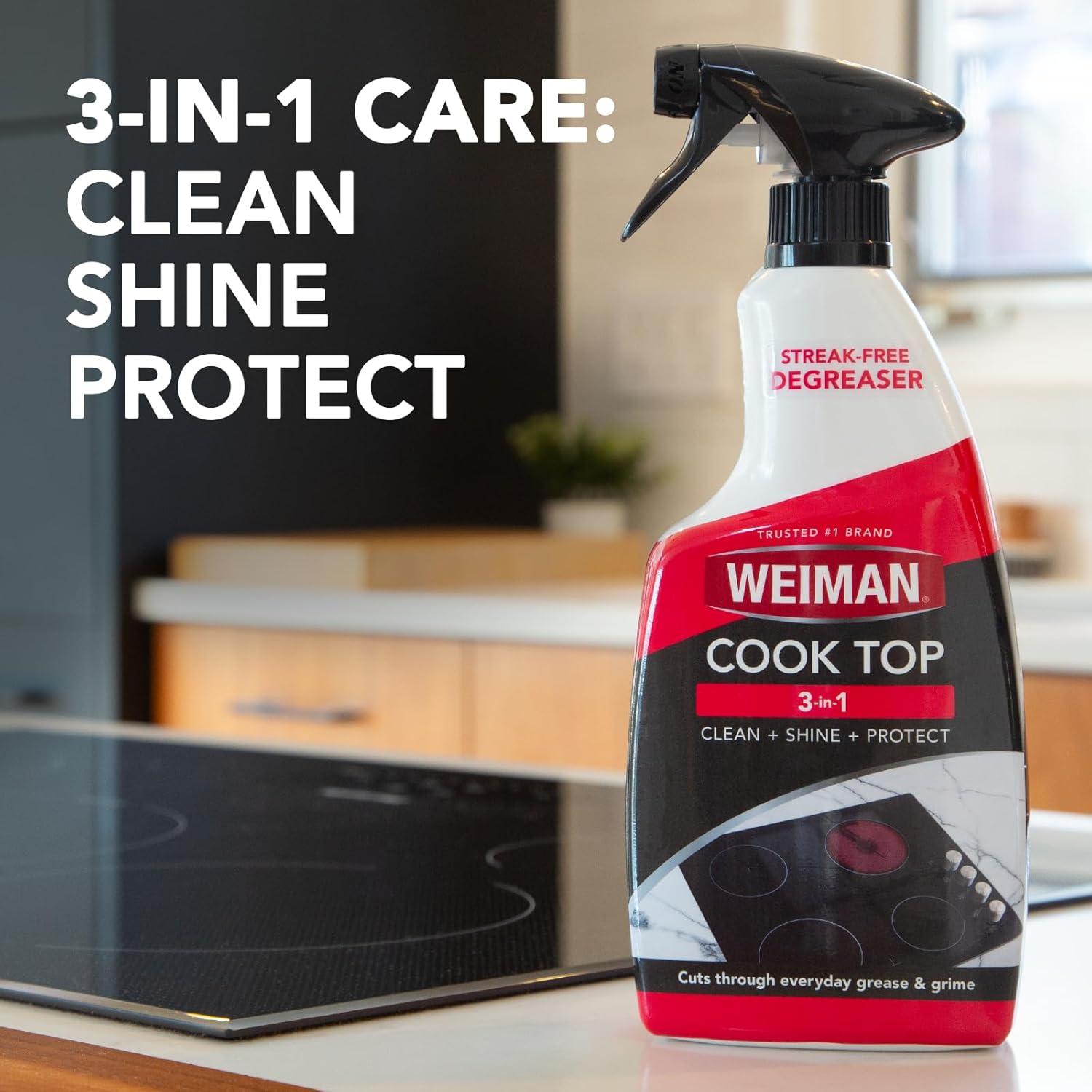 Weiman Cooktop and Stovetop Daily Cleaner Spray, Streak-Free, Non-Abrasive - 2 Pack, 22 oz with Micro Fiber Buffing Towel Included - Image 2