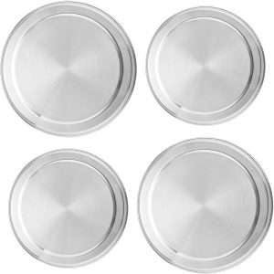 Stove Eye Covers Set of 4, Electric Stove Covers, Stainless Steel Stove Gap Covers Cooker, 2 Pcs 8.2 Inch and 2 Pcs 6.3 Inch Stove Top Covers for Electric Stove