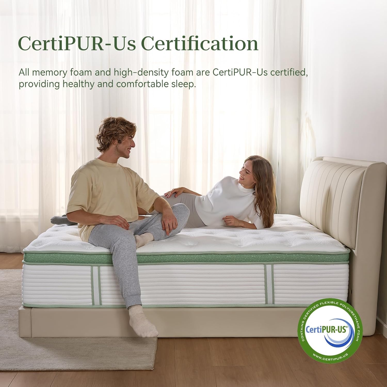 Queen Mattress,12 Inch Queen Size Mattress in a Box,Medium Firm,Memory Foam Hybrid Mattress,with Individual Pocket Spring for Motion Isolation & Silent Sleep & Pressure Relief, CertiPUR-US Certified - Image 4