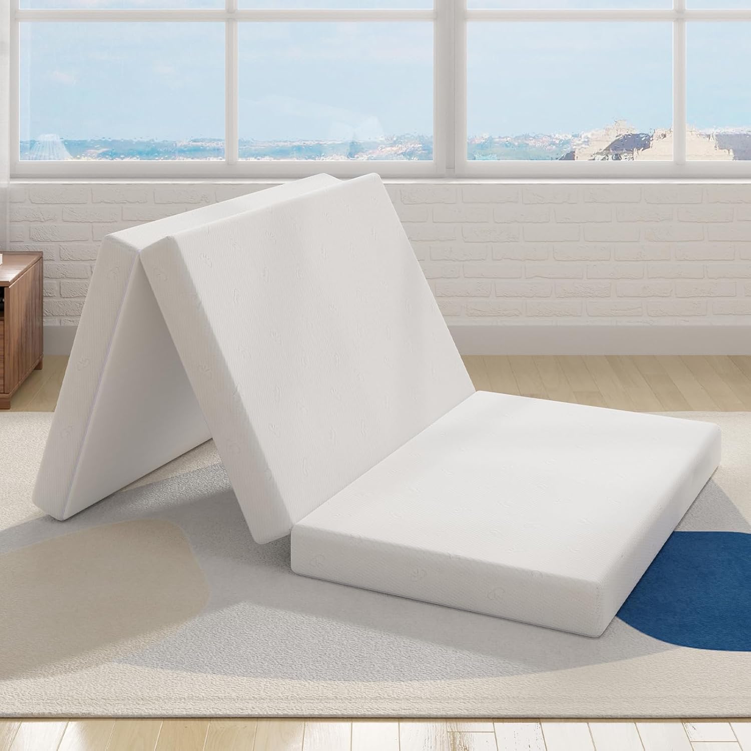 Avenco Folding Mattress, 4 Inch Trifold Mattress, Full Size Folding Mattress for Indoors, RV/Camper Van, Travel, Camping, Guest Room-Breathable Cover & Non-Slip Bottom - Image 3