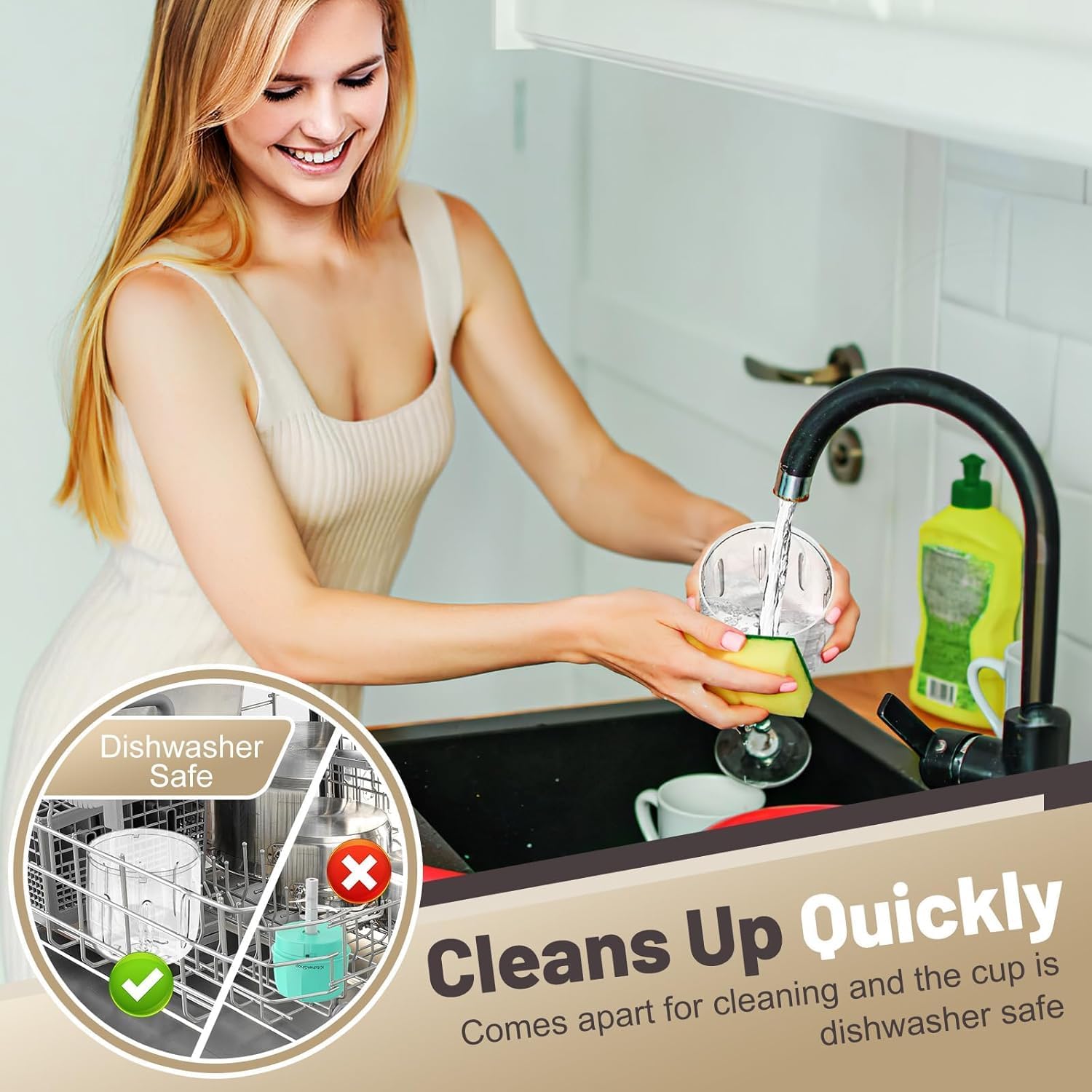 Rechargeable Portable and Cordless Mini Food Processor 300ML with Stainless Steel Blade, Electric Garlic Chopper Vegetable Chopper Blender for Nuts Chili Onion Minced Meat and Spices BPA-Free(Green) - Image 7