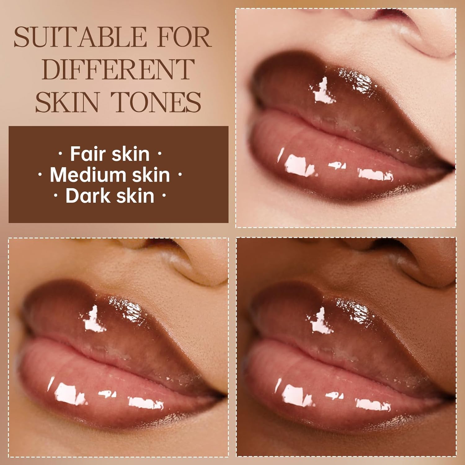 Nourishing Lip Gloss with Brown Lip Liner Lip Combo Set, Moisturizing High Shine Nude Lip Glow Oil Fresh Lightweight Glossy Plumping Lip Gloss for Women Long Wear Mini Liquid Lipstick Makeup#8 - Image 6