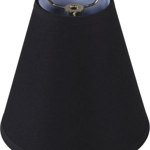 Aspen Creative 32169 Transitional Empire Shape Spider Construction Lamp Shade in Black, (4" x 8" x 8")