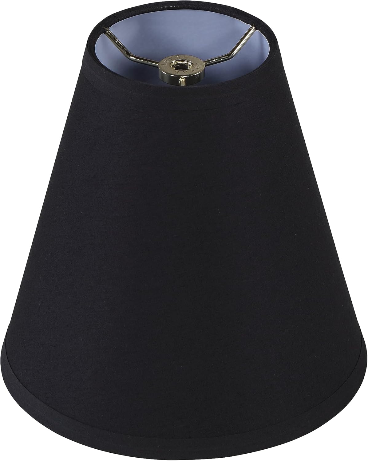 Aspen Creative 32169 Transitional Empire Shape Spider Construction Lamp Shade in Black, (4″ x 8″ x 8″)