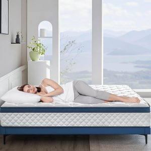 Queen Mattress, 12 Inch Medium Firm Hybrid for Queen Size Bed, Memory Foam Mattress in a Box for Pressure Relief, Individual Pocket Spring-Motion Isolation with Edge Support, CertiPUR-US