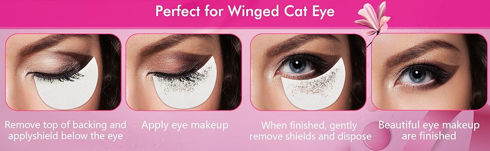eyeshadow shield makeup under undereye pad protection reusable tape eyeliner patches mascara guard
