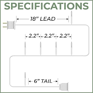 white wire christmas lights spacing
