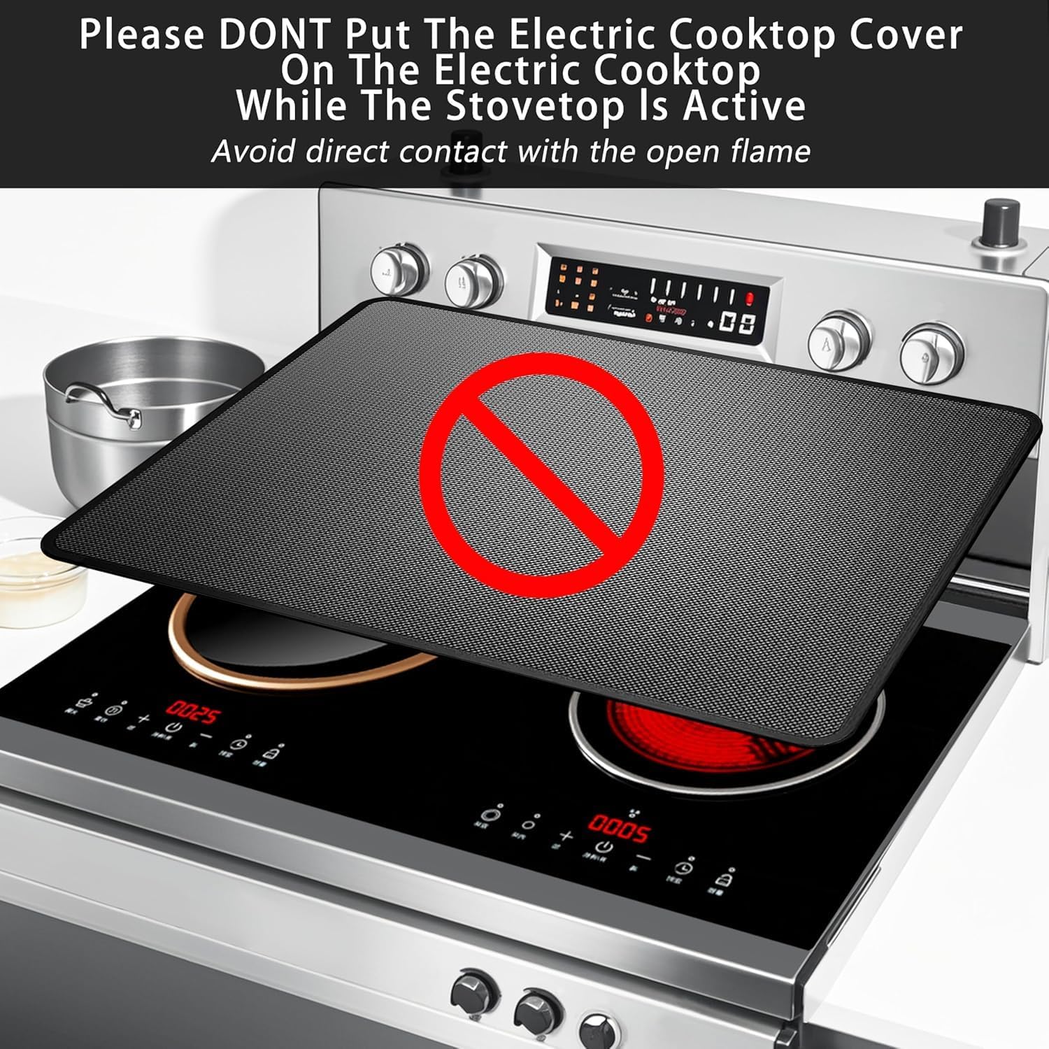 Fireproof Stove Top Covers for Electric Stove, 30" x 20" Waterproof Stove Covers, Cooktop Protector for Gas Stove Top, Heat Resistant Stove Mat for Glass Top Stove, - Image 9