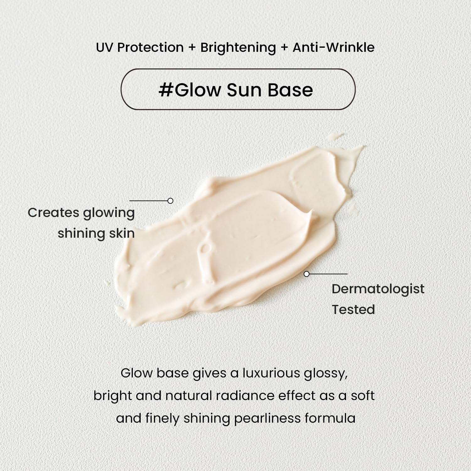 HEIMISH Artless Glow Base 1.35fl.oz/40ml, Multipurpose Makeup Base, Primer, Highlighter, Tone Up Sunscreen for face, Lightweight, Non-greasy, Hydrating, Natural Finish with SPF 50+ PA++++ - Image 3