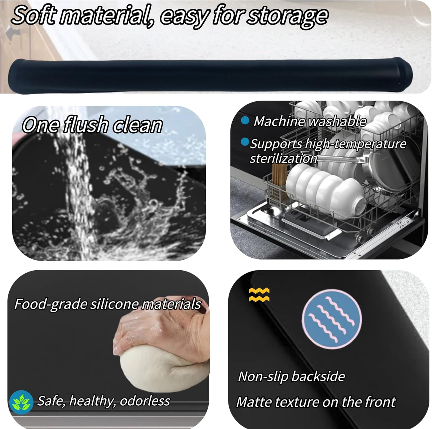 Electric Stove Top Cover Silicone - Upgraded 30" x 21" Glass Stovetop Countertop Protector Mat - Oven Induction Cooktop Guards Mat Extra Space for Kitchen RV XXL - Image 4