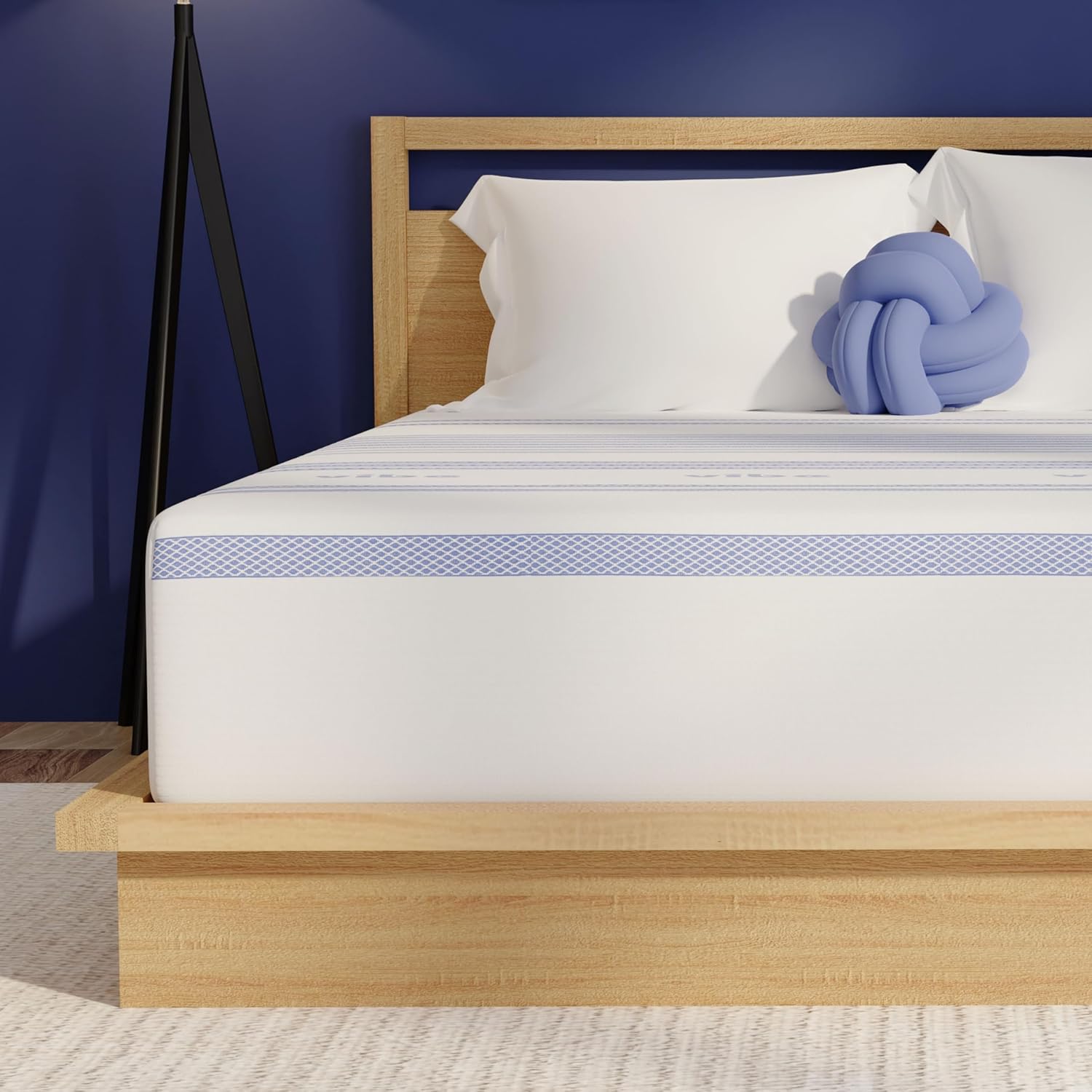 Vibe Gel Memory Foam Mattress, 12-Inch CertiPUR-US Certified Bed-in-a-Box, Queen, White - Image 3