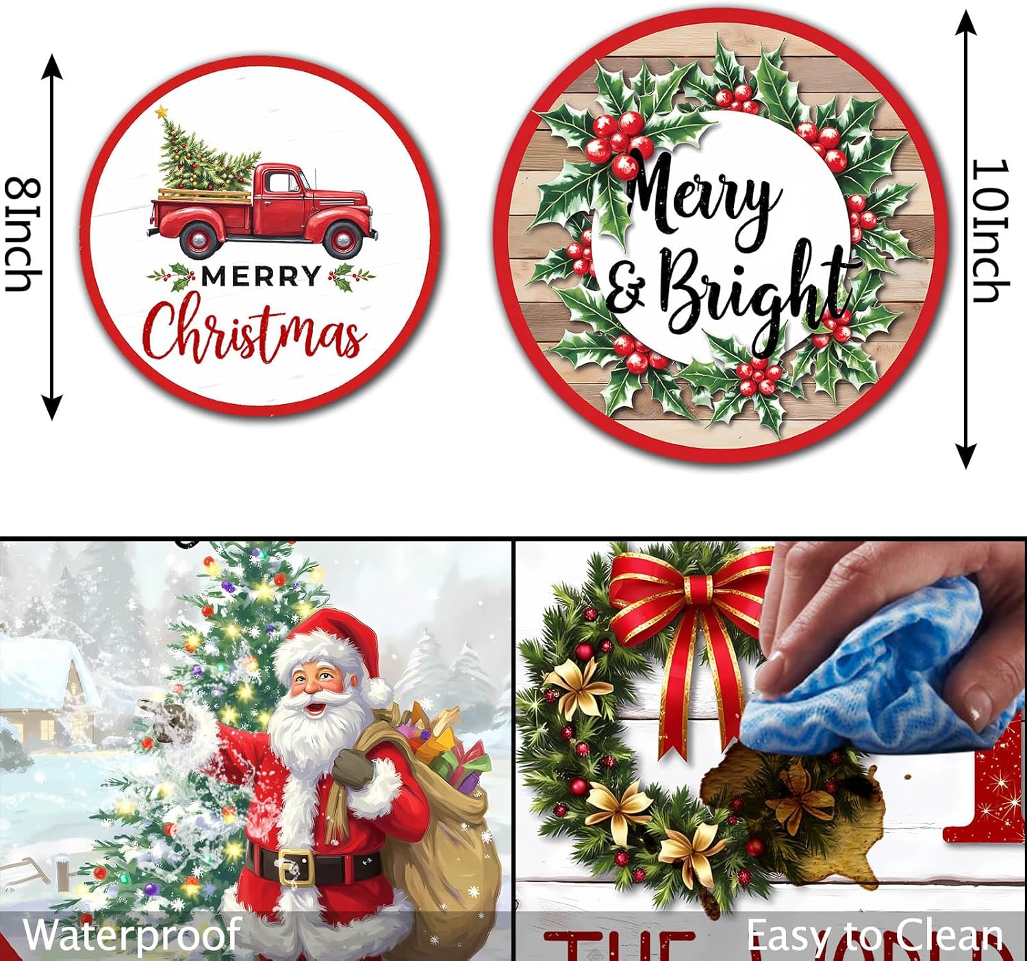 Ginger Man Snowmen Santa Electric Stove Burner Covers,Christmas Party Round Metal Stove Burner Covers, Set of 4,Stove Top Covers for Electric Stove Cooktop Decorative Home Kitchen Decor Holiday - Image 5