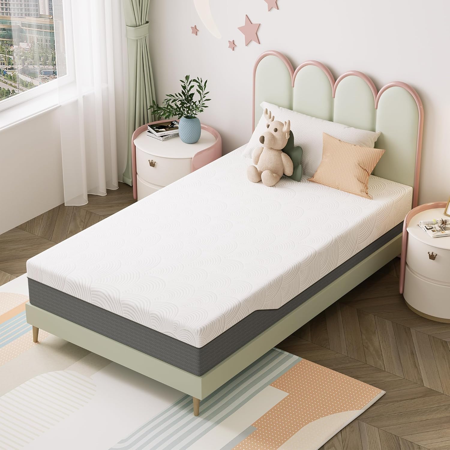 8 Inch Twin XL Mattress Gel Memory Foam for Cool Sleep & Pressure Relief, Medium Mattress in a Box, Removable Washable Cover, No Fiberglass - Image 3