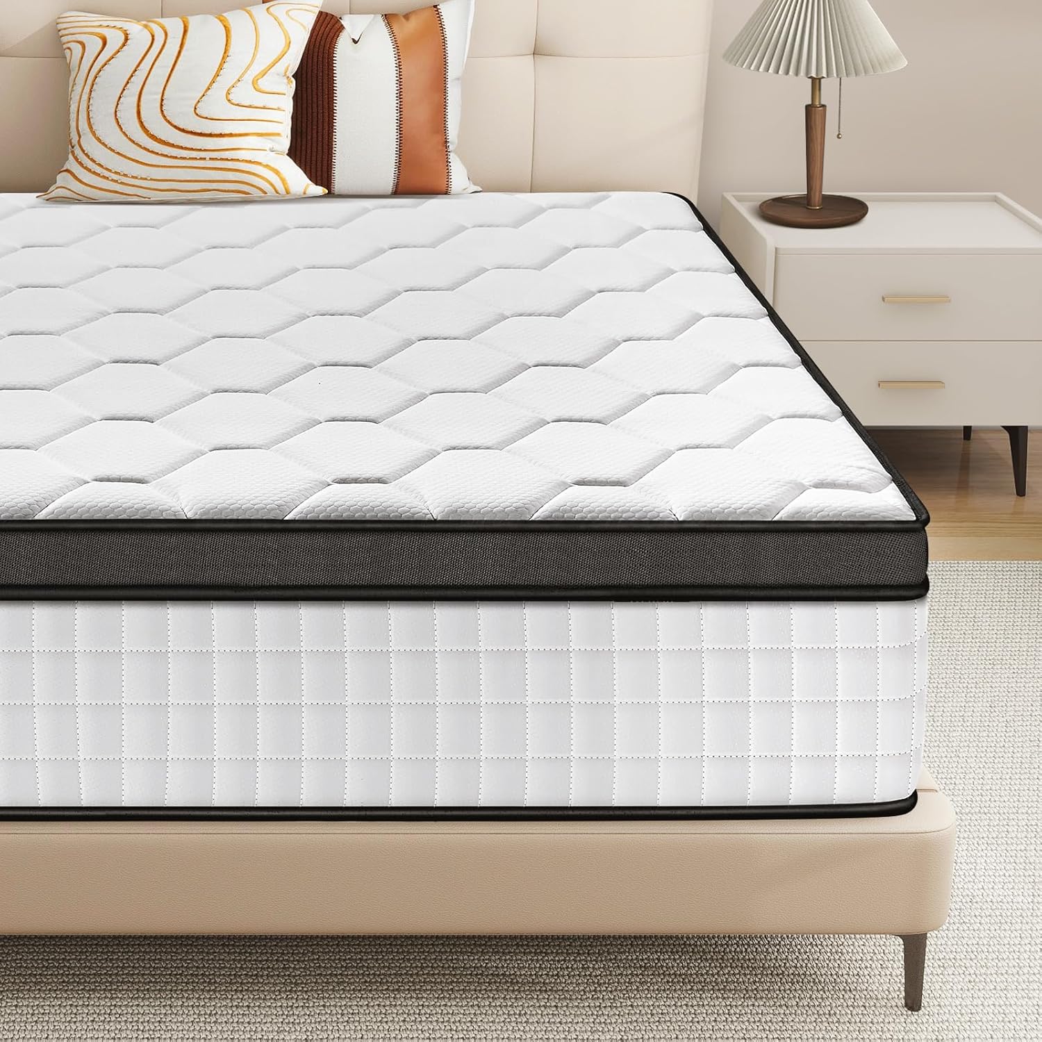 10 Inch Queen Size Mattress, Ultra Comfort Foam Hybrid Mattress in a Box with Foam and Independent Pocket Springs, Pressure Relief & Supportive, Medium Firm - Image 7