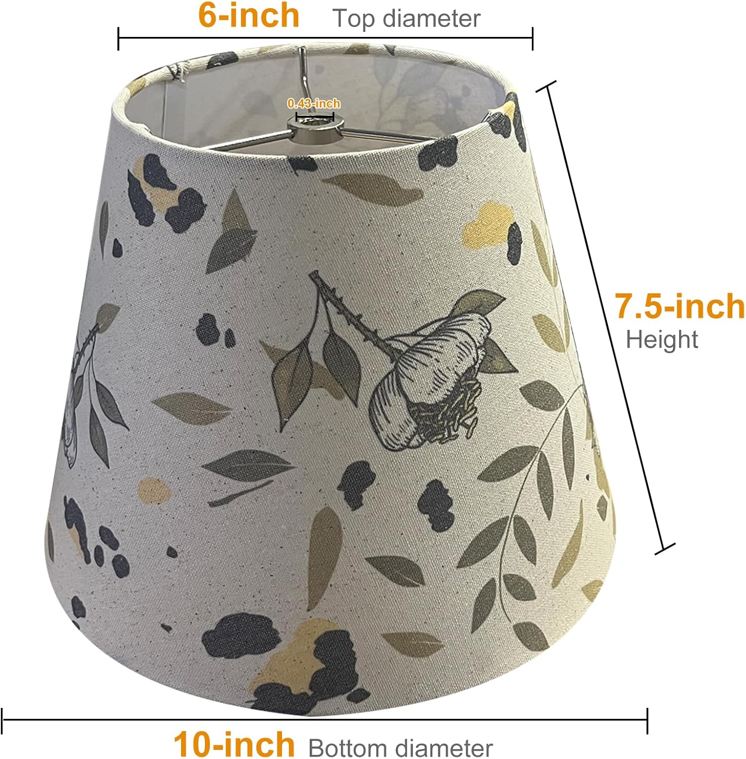 TOOTOO STAR Printed Floral Lampshades, 6"x10"x7.5" inches Small Lamp Shades for Table Lamps & Wall Lamps, Modern Bell Lampshade Replacemnt - Image 2